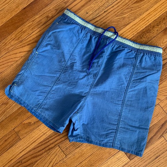 Togo Other - Togo Blue & Yellow Pocketed Swim Trunks Shorts